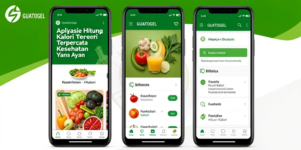 Tampilan antarmuka GUATOGEL untuk menghitung kalori dan nutrisi.