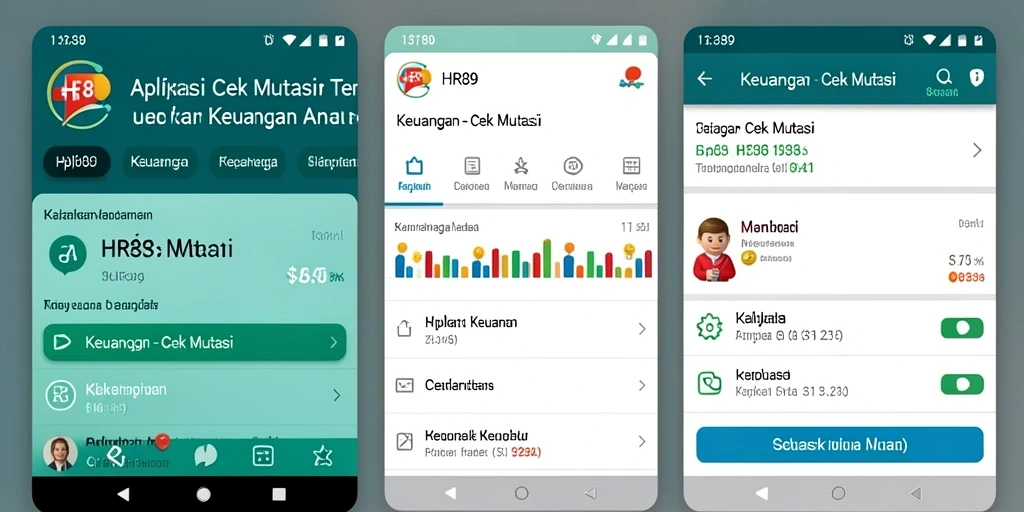 Tampilan antarmuka HR89 yang menampilkan fitur Cek Mutasi.